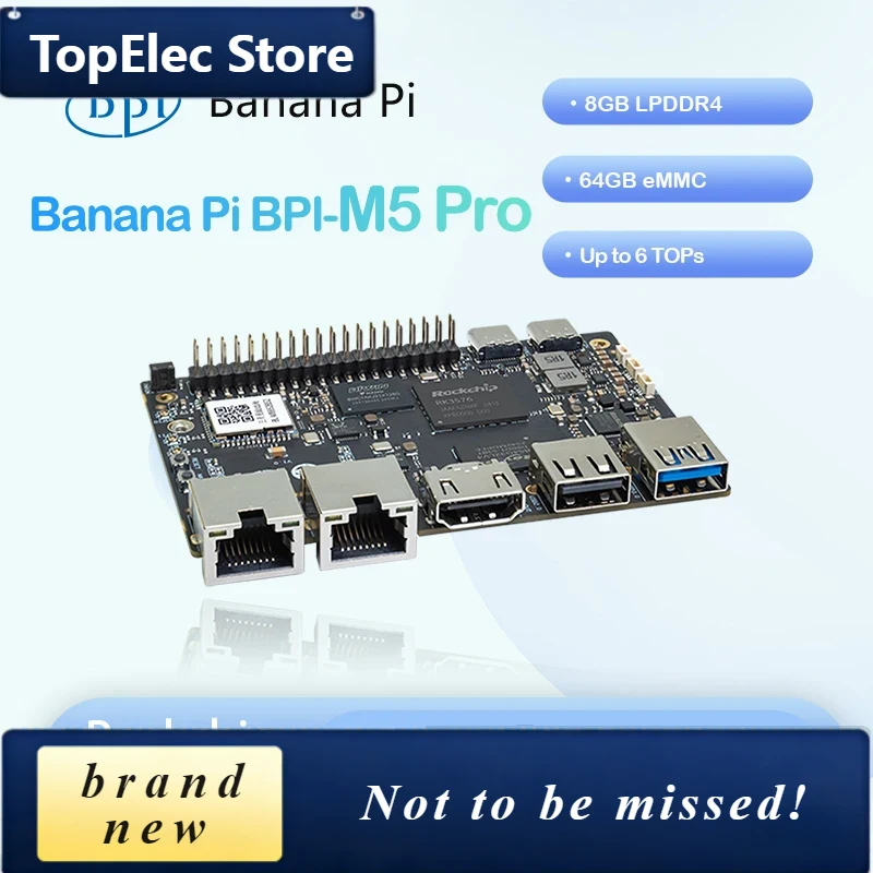 Banana Pi Bpi-M5 - Placa de Desenvolvimento TopElec Banana Pi